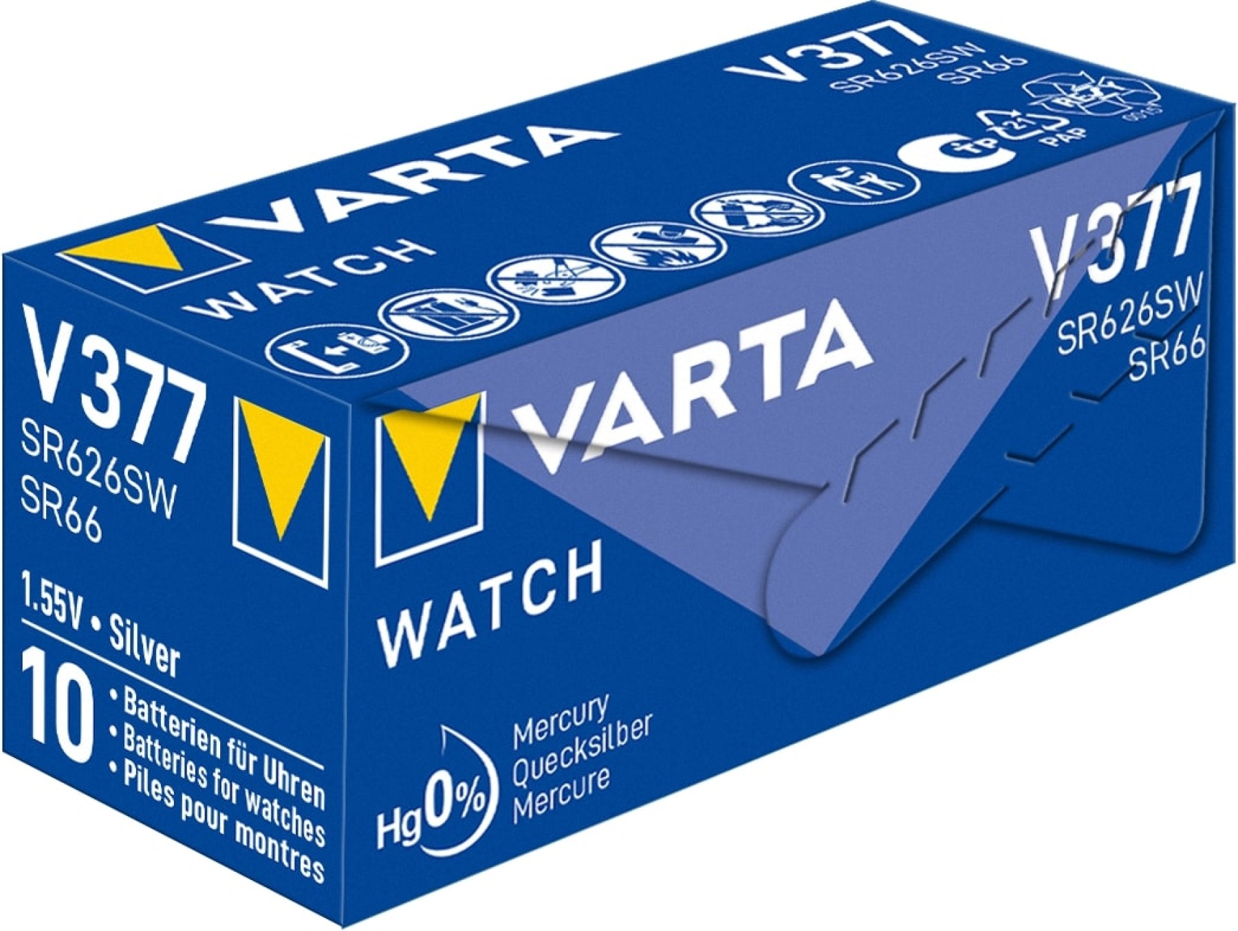 Varta V377 Silver Oxide Pack of 10